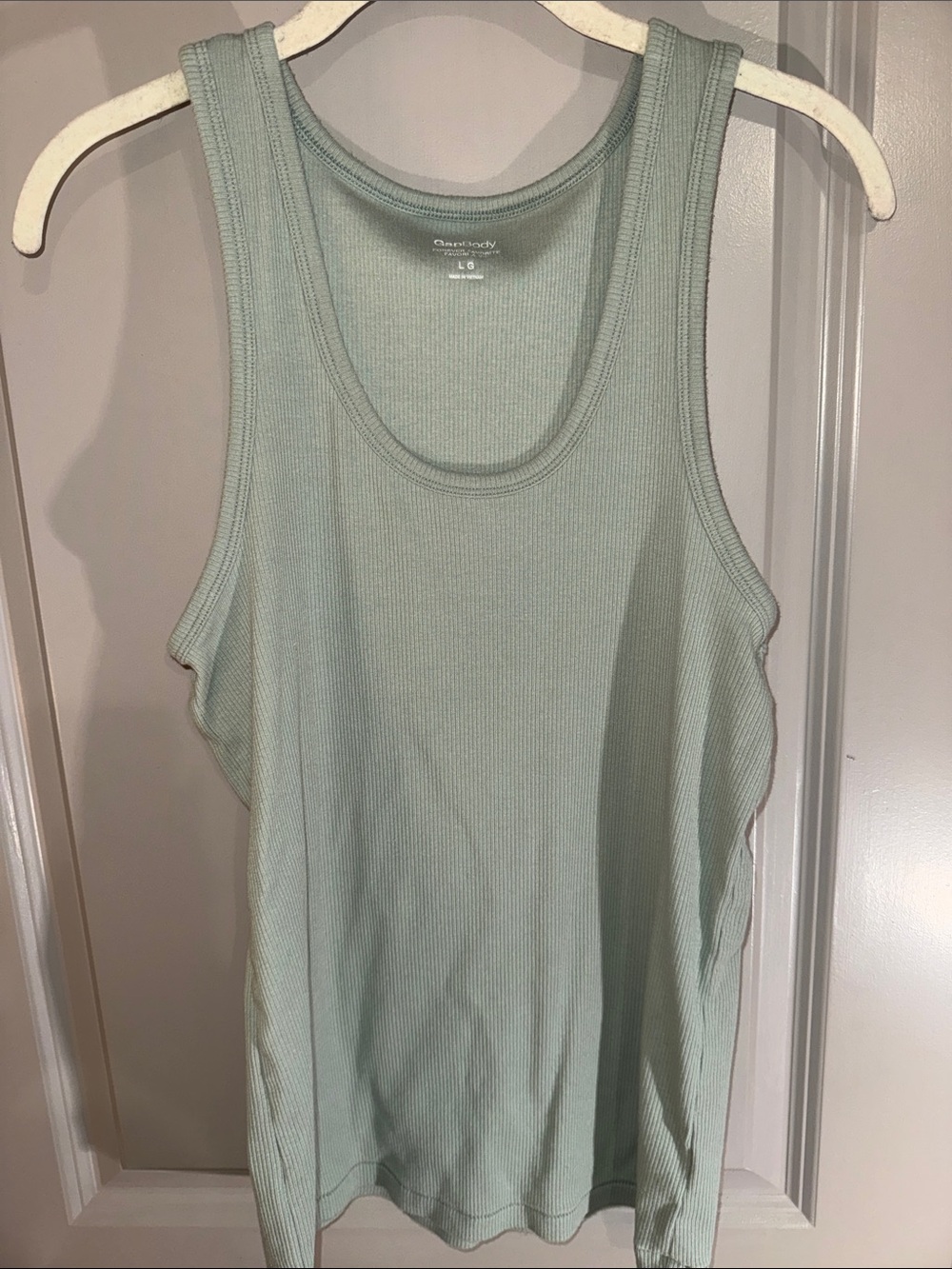 GAP Light Sage Ribbed Tank Top
